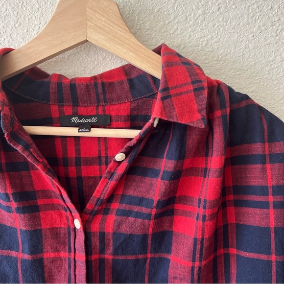 Madewell Central Shirt in Bushwick Plaid Button Down Size Small - Picture 3 of 5